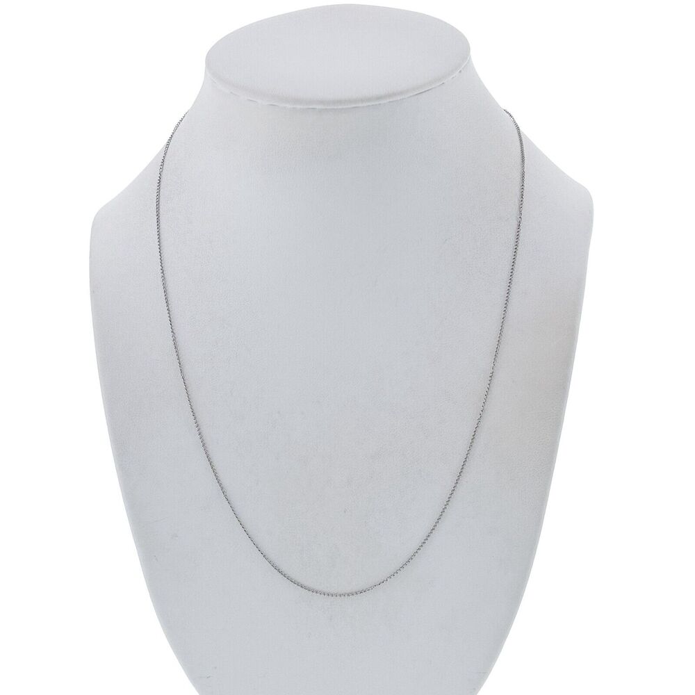Estate Sterling Silver 925 1.0mm Curb Link Chain Necklace 19.5"